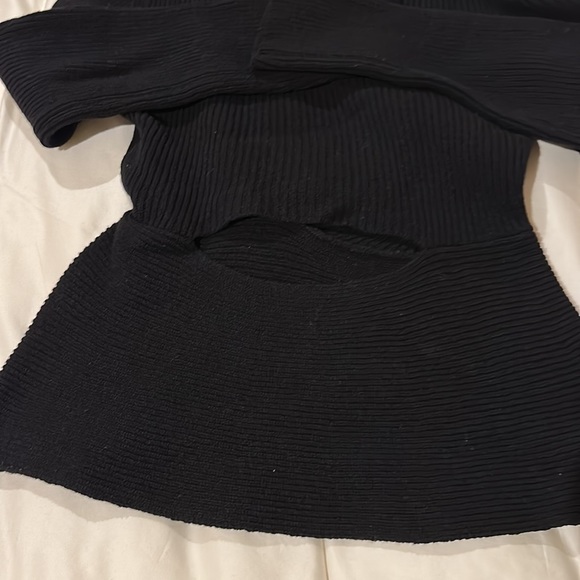 Chaiken black wool sweater with shawl color and back cut out - Picture 5 of 5